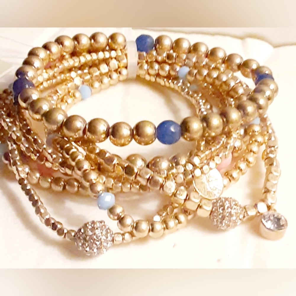 Tommy Bahama multi-strand semi-precious stone Bangle Bracelet